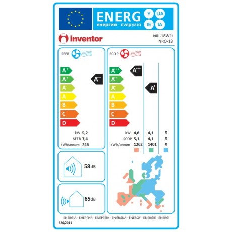 INVENTOR NRI/NRO-18WFI NURA Inverter Κλιματιστικό 18000btu INVENTOR NRI/NRO-18WFI NURA Inverter Κλιματιστικό 18000btu